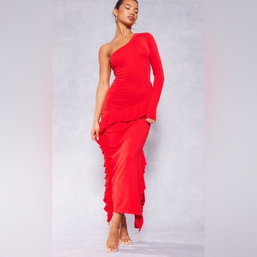 PLT Ruffle detail maxi dress